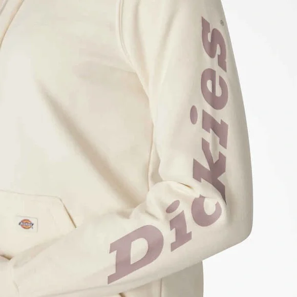 Dickies Water Repellent Sleeve Logo Hoodie in Antique White - Picture 3 of 3